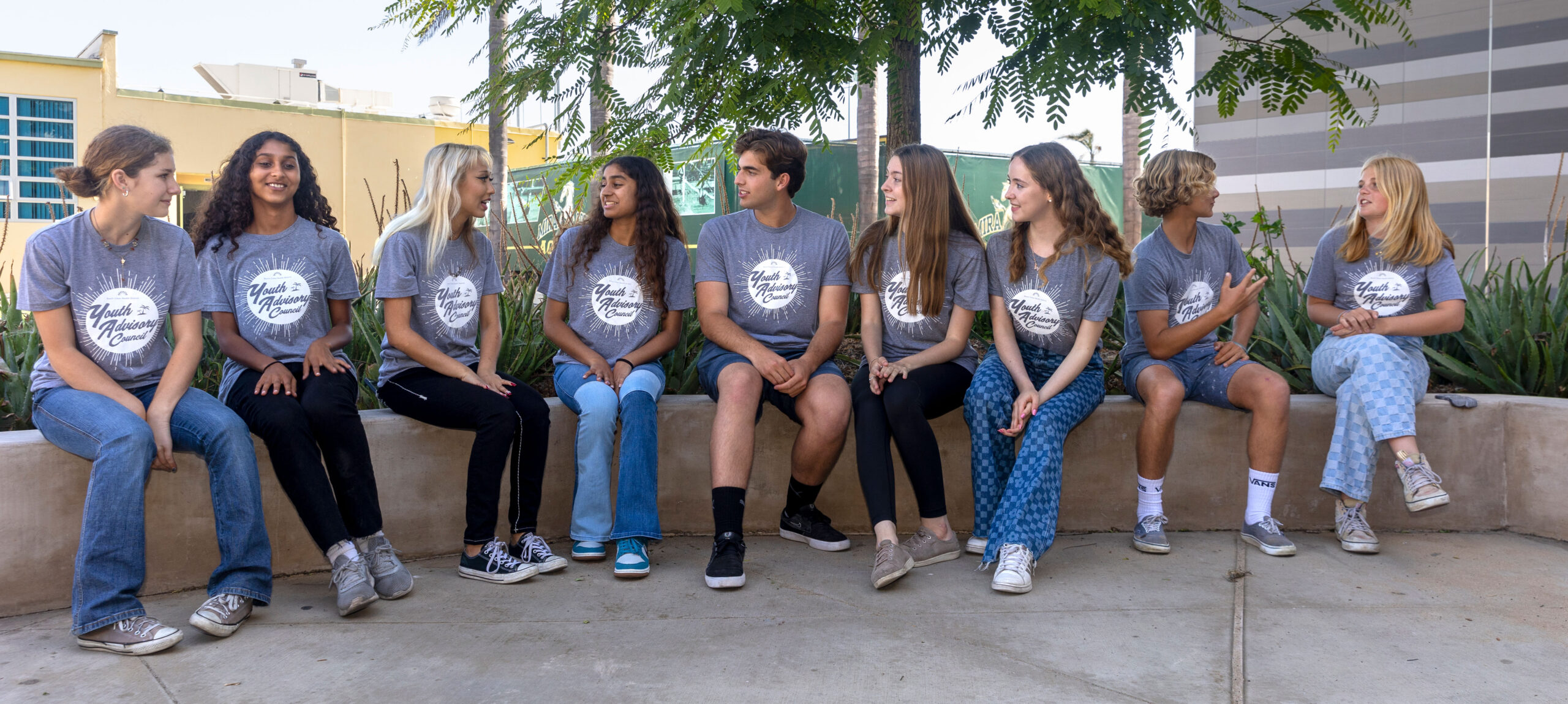 image of BCHD's Youth Advisory Council sitting and chatting