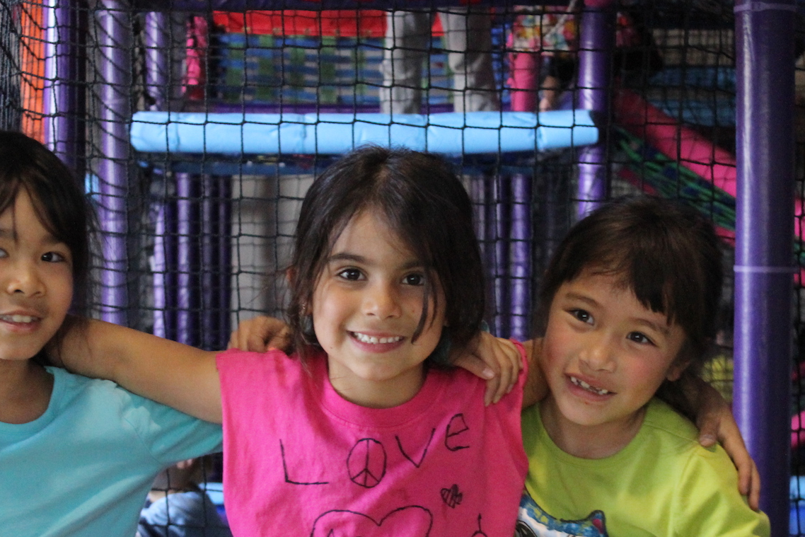Girls in Play Structure