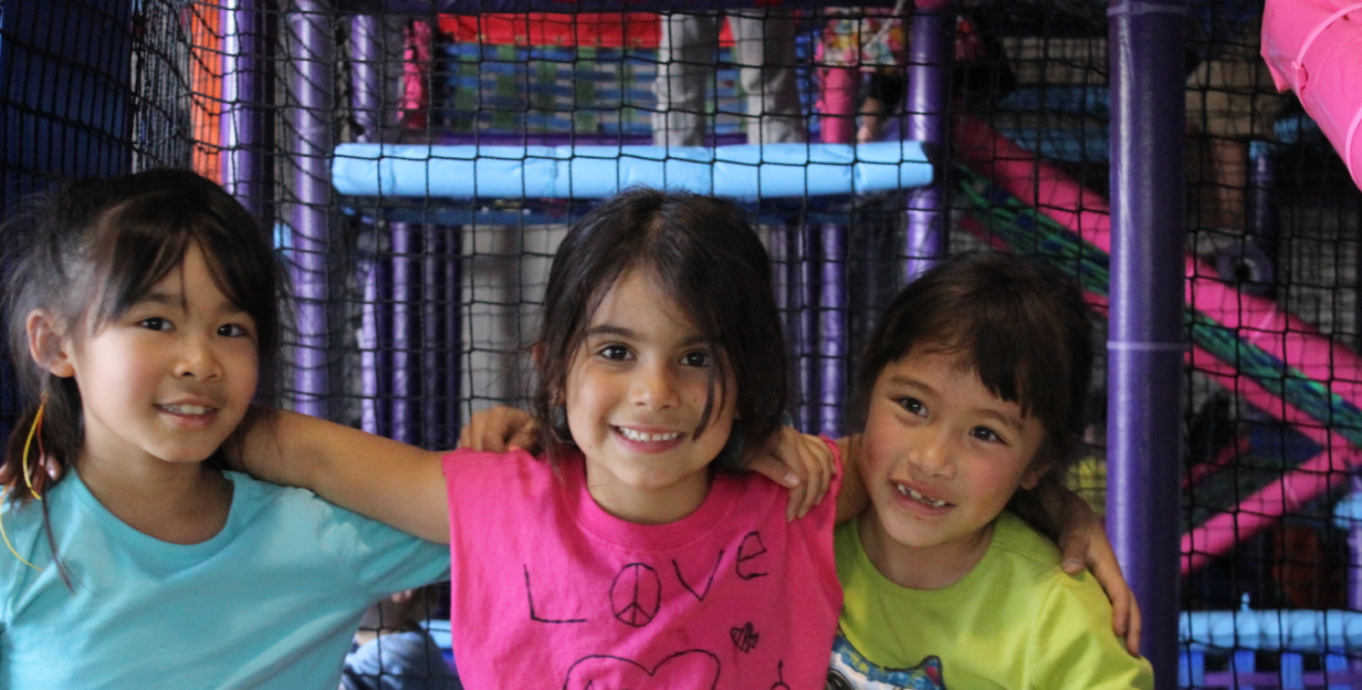Girls in Play Structure