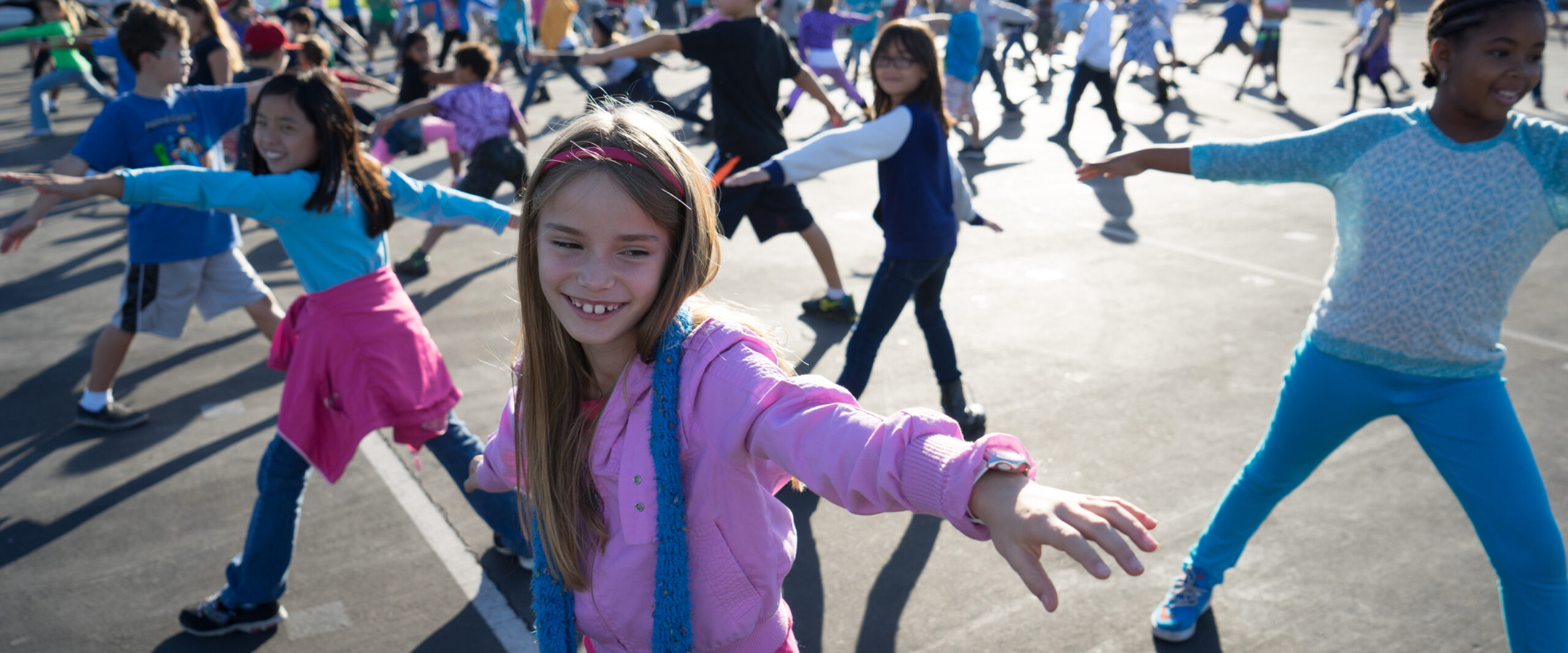 image of kids doing exercise