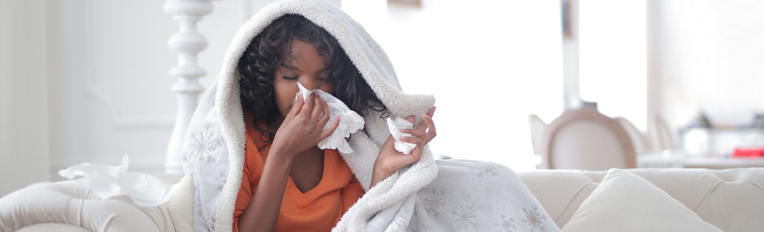 image of girl with the flu